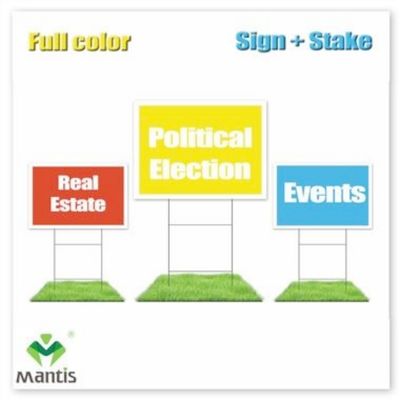 3mm-5mm Politik Bahçe Levhaları 18x24 Oluklu Plastik Tabelalar