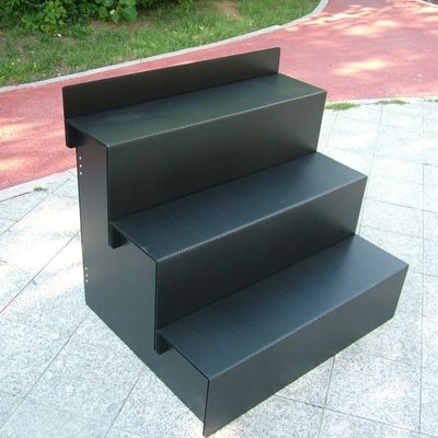 Siyah Corflute Sheets Çiçek Standı Antistatik Perakende Çiçek Teşhir Rafları