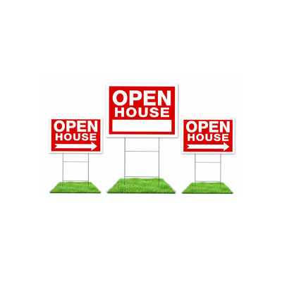 Dikdörtgen Oluklu Plastik Yard Sign 4mm Coroplast Yivli Polipropilen Levha