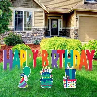 Corflute Yard Card 4mm Oluklu Plastik Doğum Günü Yard İşaretleri